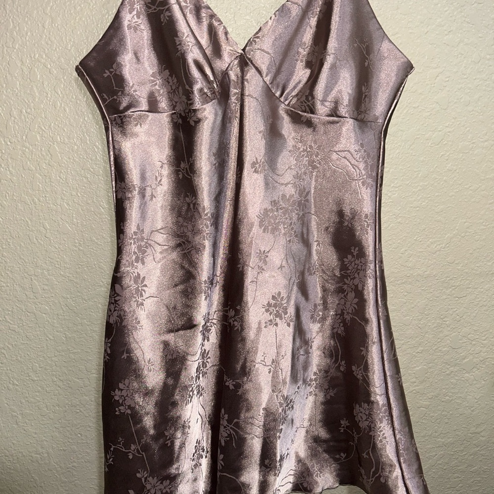 Elegant Satin Floral Dress
